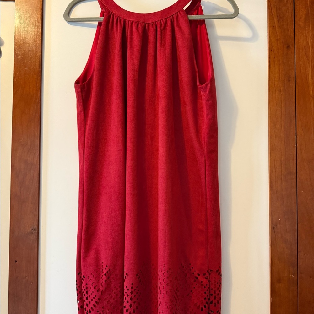 Alya Red Sheath Halter Cocktail Dress